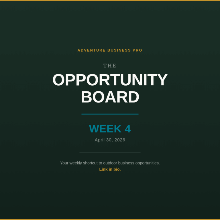 The Opportunity Board — Week of April 30, 2026